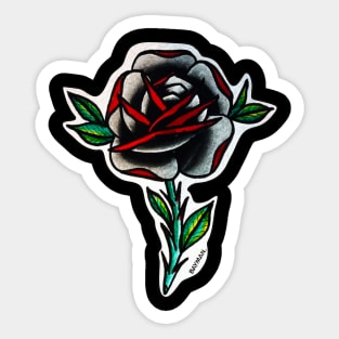 Black Rose Sticker